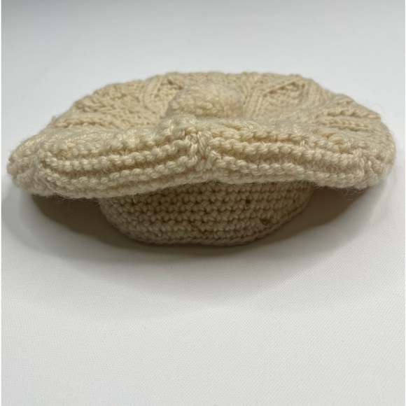 Vintage Beanie Beret Fisherman Knit Hat Chunky Ireland John Molloy Donegal Wool - Picture 3 of 12